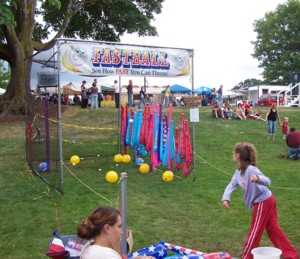 Fast pitch booth girl